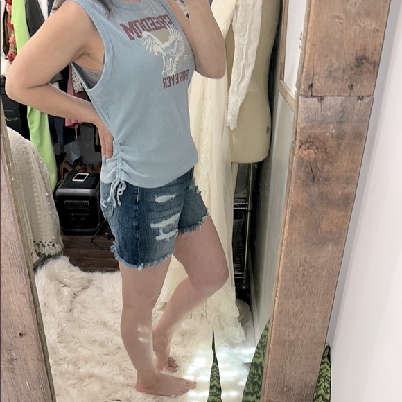 No boundaries blue boho Graphic ribbedTank size XXlarge - Picture 3 of 3